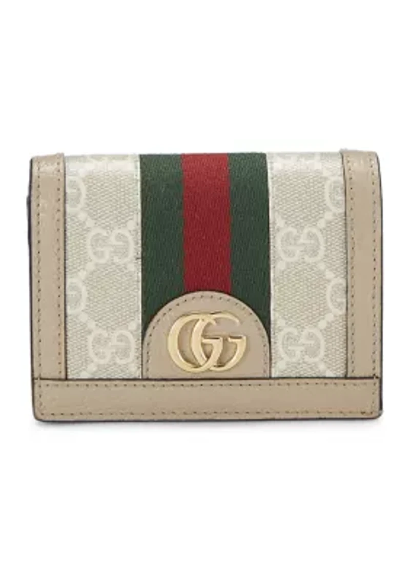 Gucci Beige Coated Canvas Ophidia French Wallet - FINAL SALE, NO RETURNS