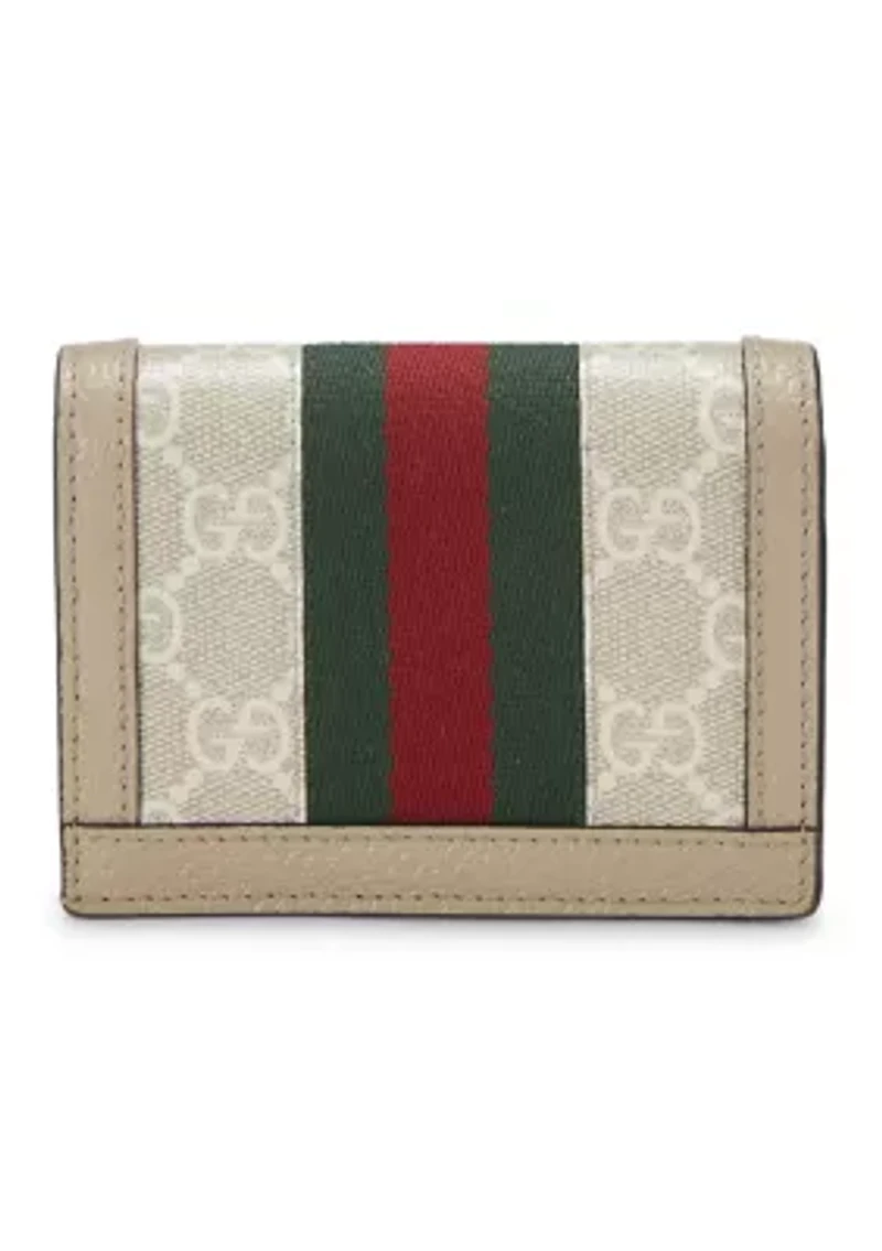 Gucci Beige Coated Canvas Ophidia French Wallet - FINAL SALE, NO RETURNS