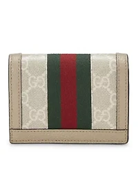 Gucci Beige Coated Canvas Ophidia French Wallet - FINAL SALE, NO RETURNS