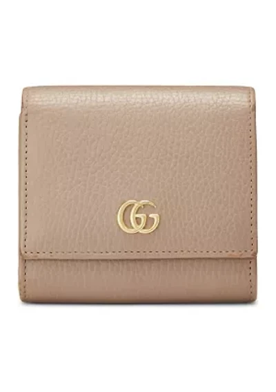 Gucci Pink Leather GG Marmont Compact Wallet - FINAL SALE, NO RETURNS