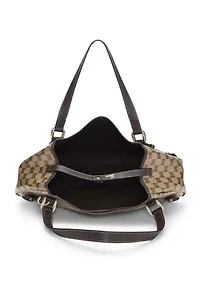 Gucci Brown Crystal Canvas Abbey Tote - FINAL SALE, NO RETURNS