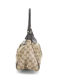 Gucci Brown Crystal Canvas D Ring Abbey Small Shoulder Bag - FINAL SALE, NO RETURNS