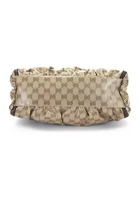 Gucci Brown Crystal Canvas D Ring Abbey Small Shoulder Bag - FINAL SALE, NO RETURNS