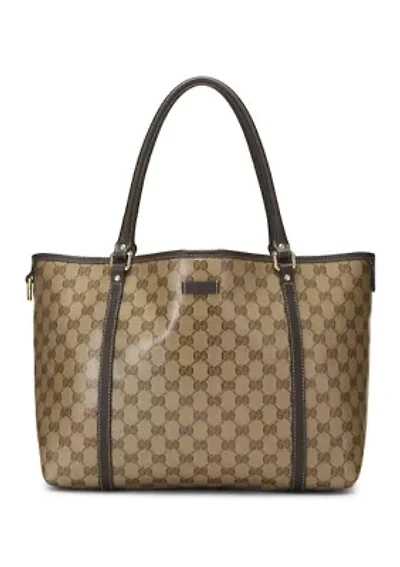 Gucci Brown Crystal Canvas Joy Tote - FINAL SALE, NO RETURNS