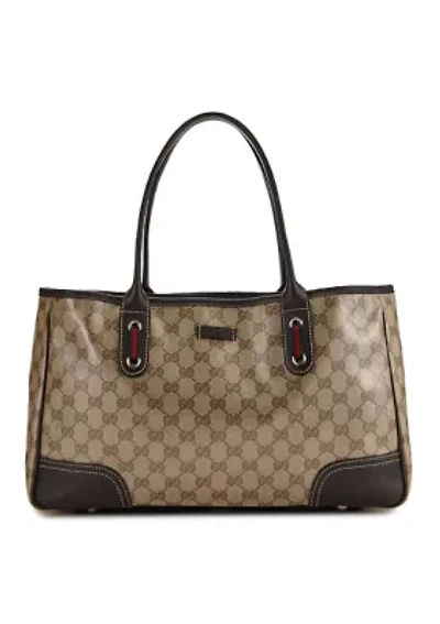 Gucci Brown Crystal Canvas Princy Tote - FINAL SALE, NO RETURNS