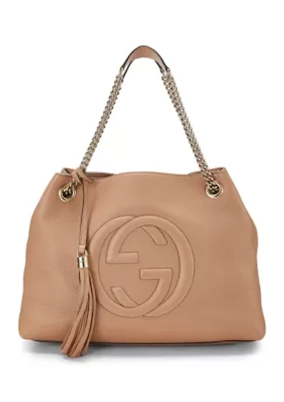 Gucci Beige Leather Soho Chain Tote - FINAL SALE, NO RETURNS