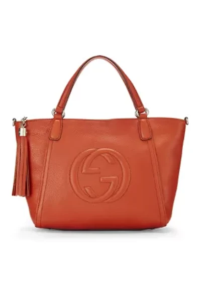 Gucci Orange Grained Leather Soho Top Handle Bag - FINAL SALE, NO RETURNS