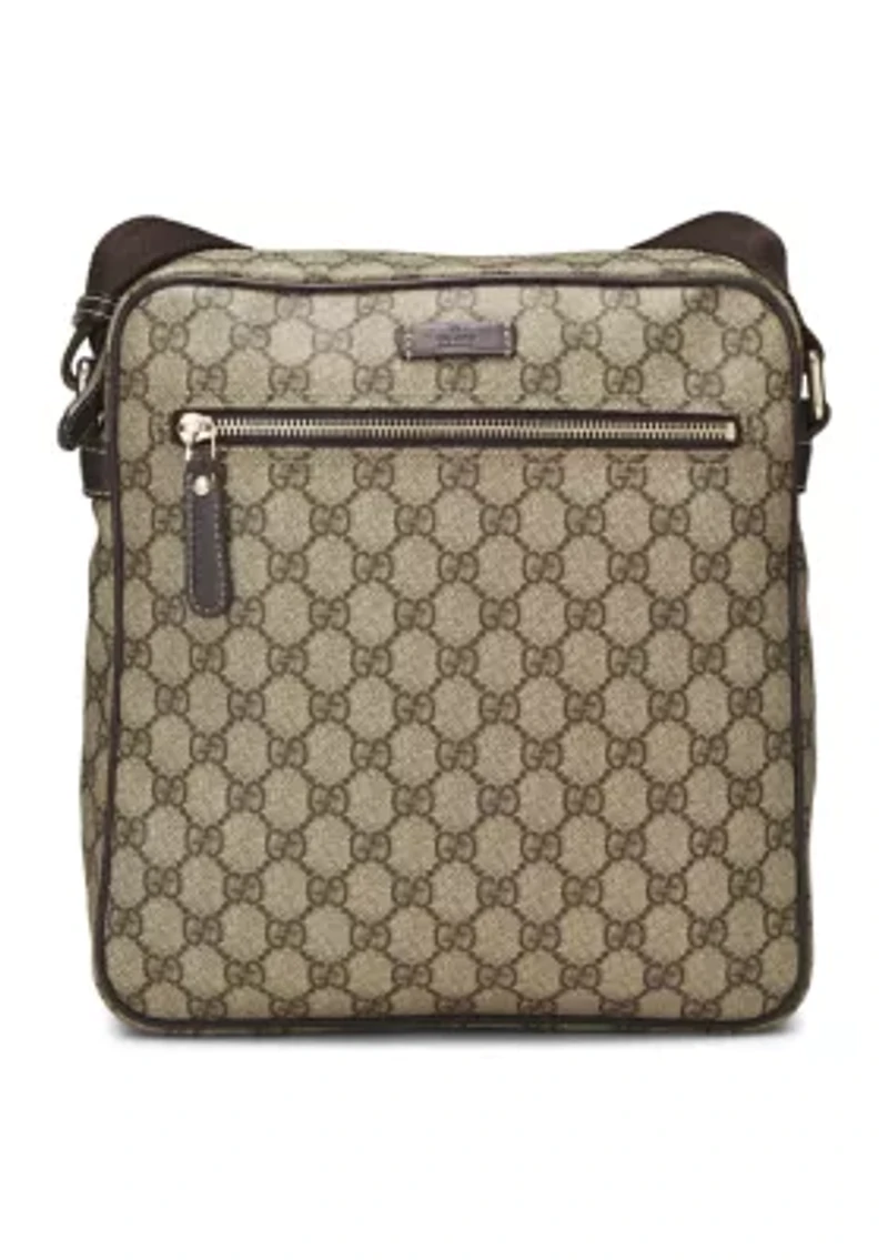 Gucci Brown Coated Canvas Vertical Large Camera Bag - FINAL SALE, NO RETURNS