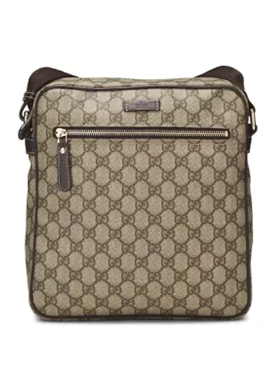 Gucci Brown Coated Canvas Vertical Large Camera Bag - FINAL SALE, NO RETURNS