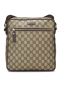 Gucci Brown Coated Canvas Vertical Large Camera Bag - FINAL SALE, NO RETURNS