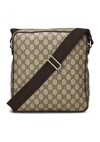 Gucci Brown Coated Canvas Vertical Large Camera Bag - FINAL SALE, NO RETURNS