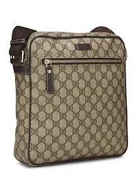 Gucci Brown Coated Canvas Vertical Large Camera Bag - FINAL SALE, NO RETURNS