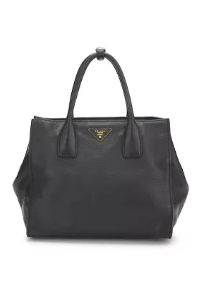 Prada Black Vitello Daino Convertible Handbag - FINAL SALE, NO RETURNS