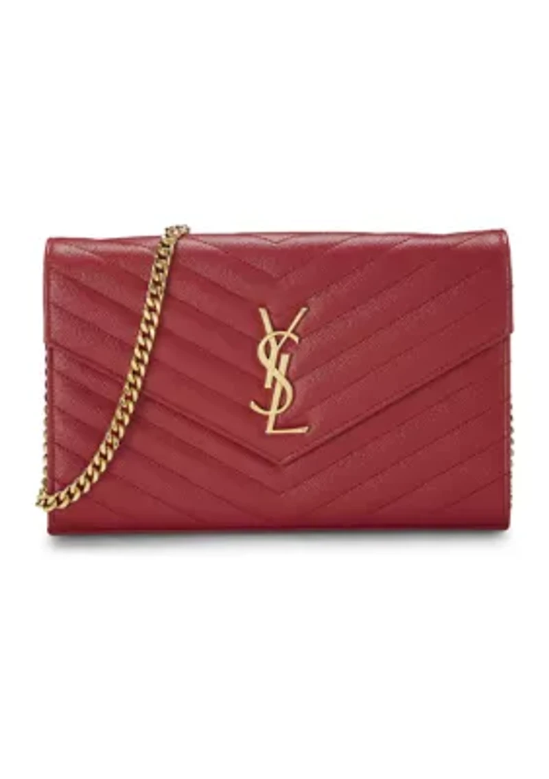Yves Saint Laurent Grainy Envelope Chain Crossbody Bag - FINAL SALE, NO RETURNS