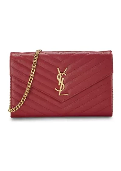 Yves Saint Laurent Grainy Envelope Chain Crossbody Bag - FINAL SALE, NO RETURNS