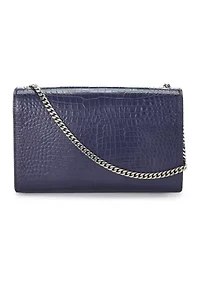 Yves Saint Laurent Navy Embossed Kate Tassel Chain Crossbody Bag - FINAL SALE, NO RETURNS