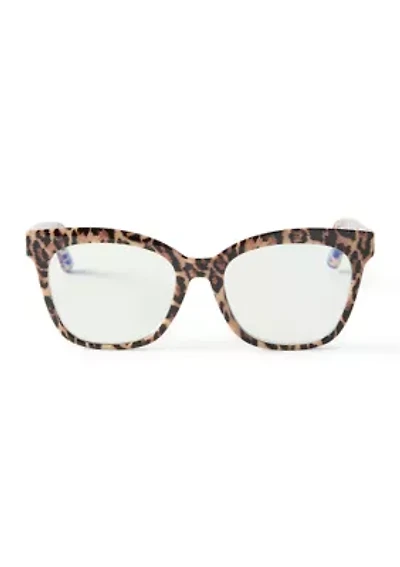 Willa Leopard Blue Light Readers
