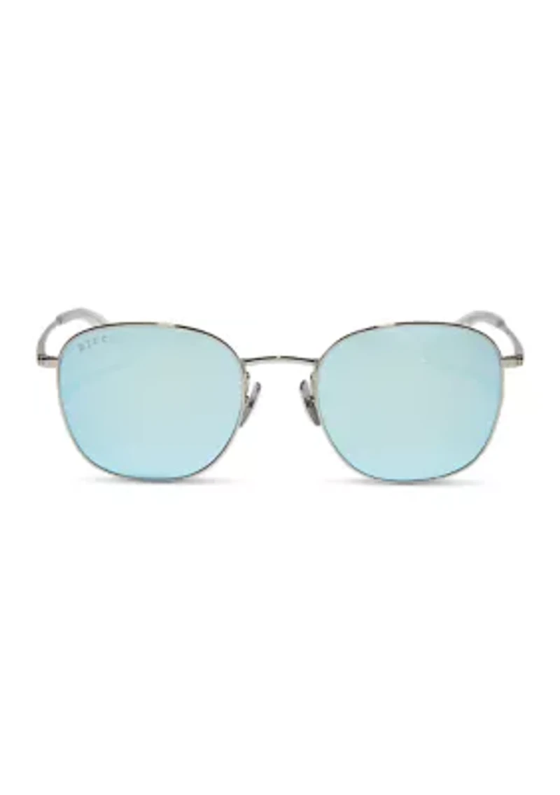Axel Turquoise Mirror Sunglasses