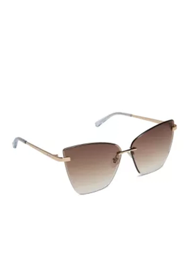 Becky V Gold/Brown Sunglasses