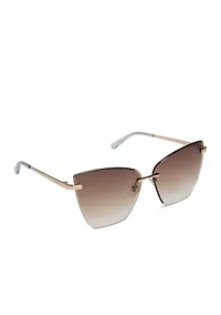 Becky V Gold/Brown Sunglasses