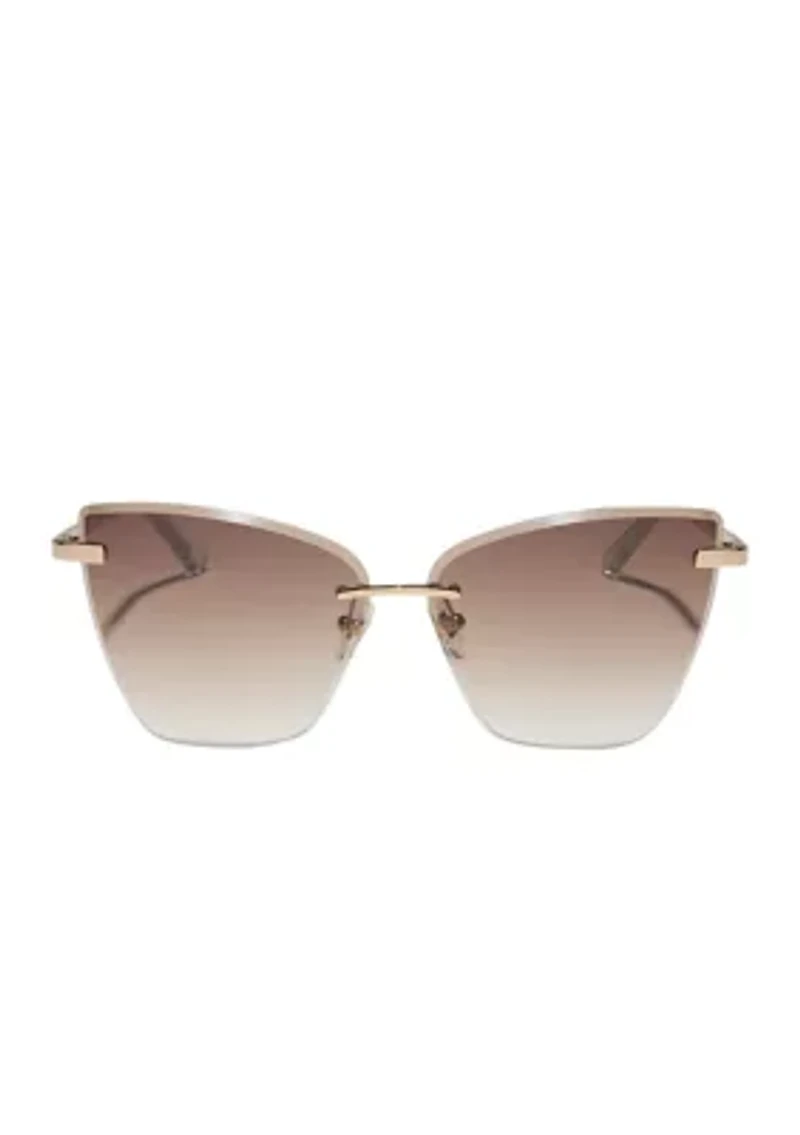 Becky V Gold/Brown Sunglasses
