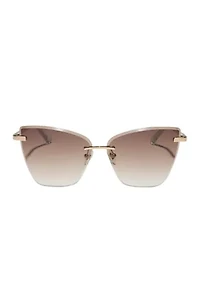 Becky V Gold/Brown Sunglasses