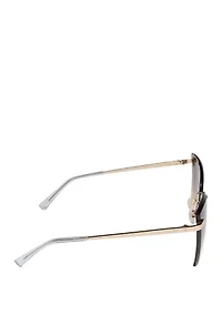 Becky V Gold/Brown Sunglasses
