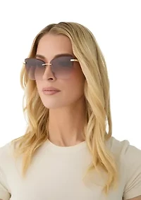 Becky V Gold/Brown Sunglasses