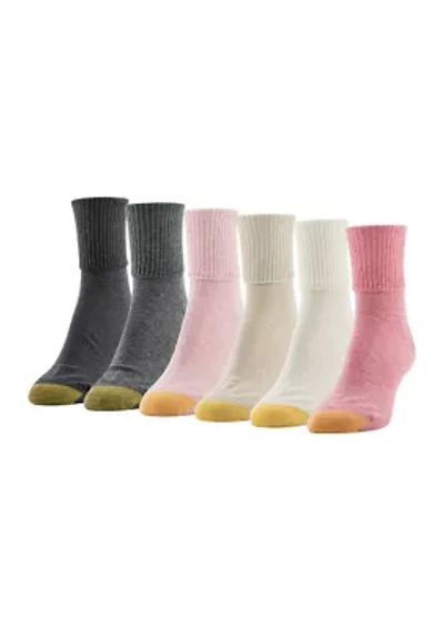Turn Cuff Socks - 6 Pack