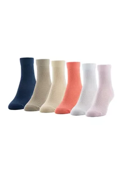Fishnet Quarter Socks - 6 Pack