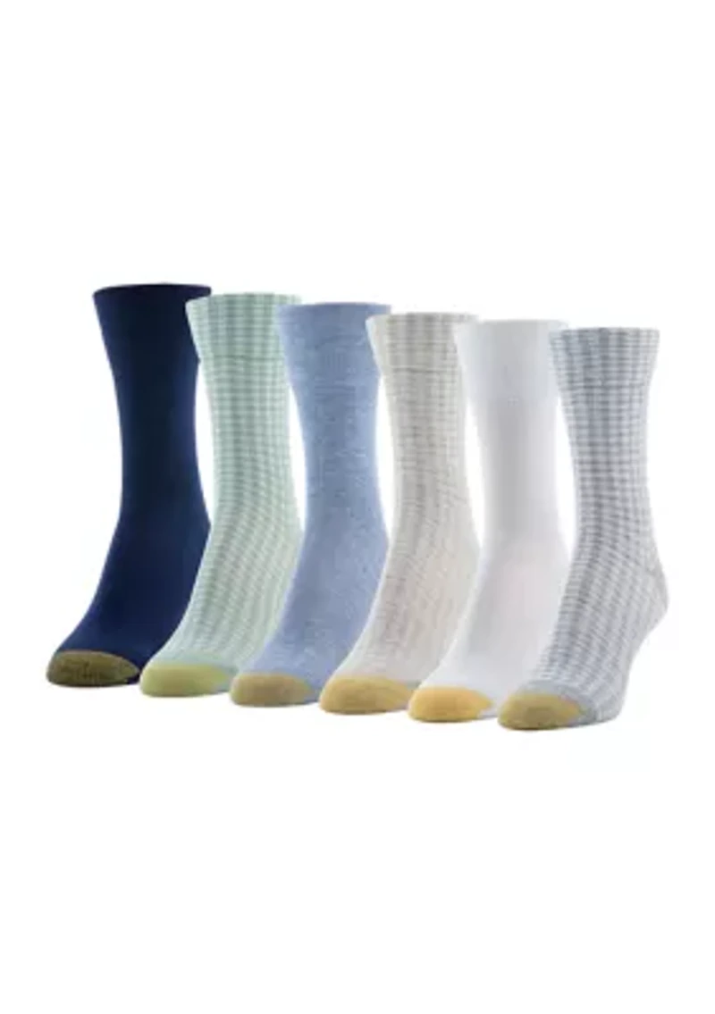 Gingham Midi Socks - Set of 6