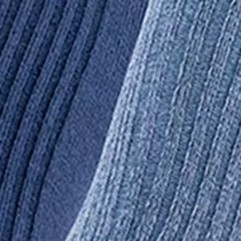 Simple Rib Knit Quarter Socks - Set of 6