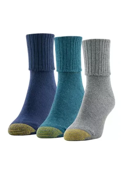 Midweight Turn Cuff Socks - 3 Pack