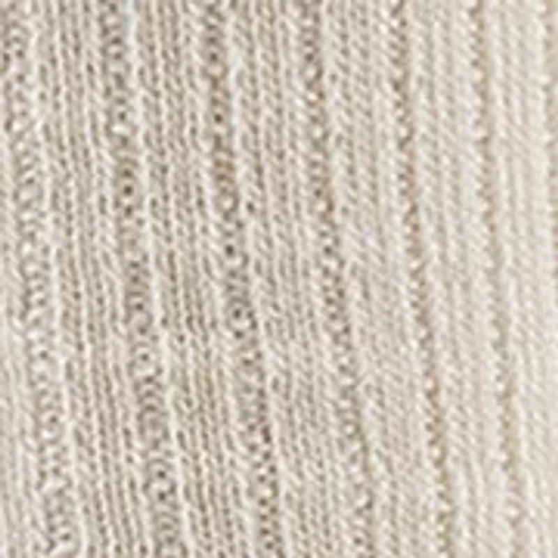Flared Welt Texture Midi Socks