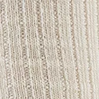 Flared Welt Texture Midi Socks