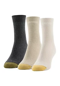 Flared Welt Texture Midi Socks