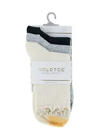3 Pack Sparkle Lettuce Edge Midi Socks