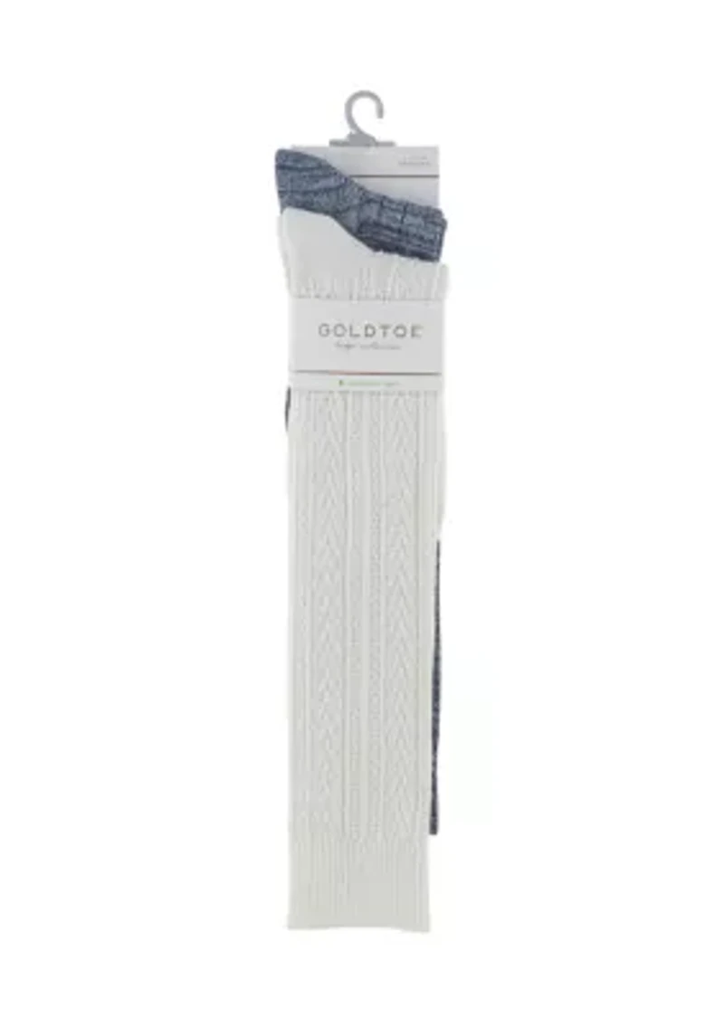 2 Pack Cable Knee High Socks