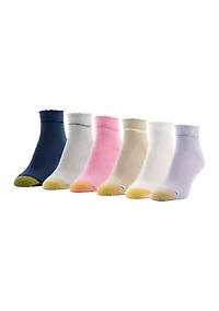 Scalloped Edge Quarter Socks