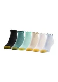 Lettuce Edge Quarter Socks - Pack of 6