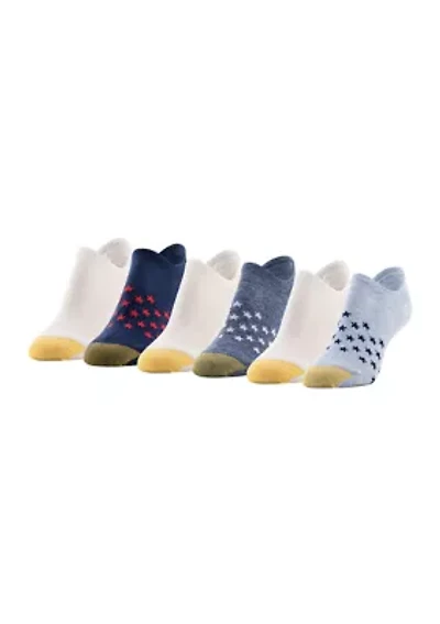 Americana Invisible Socks - Pack of 6