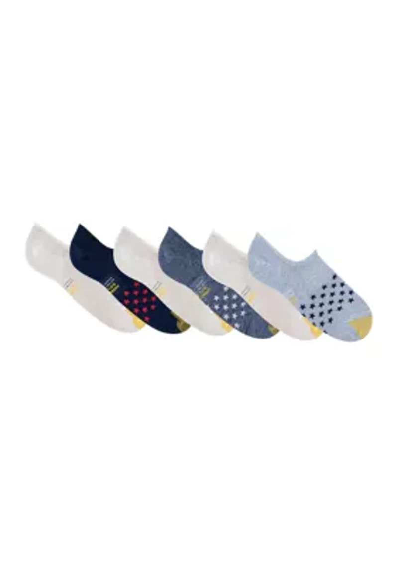 Americana Invisible Socks - Pack of 6