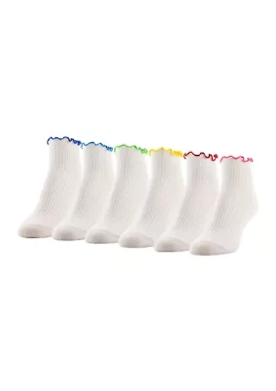 Ribbed Lettuce Edge Ankle Socks Set