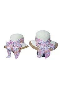 Mommy & Me Floral Bow Hats 