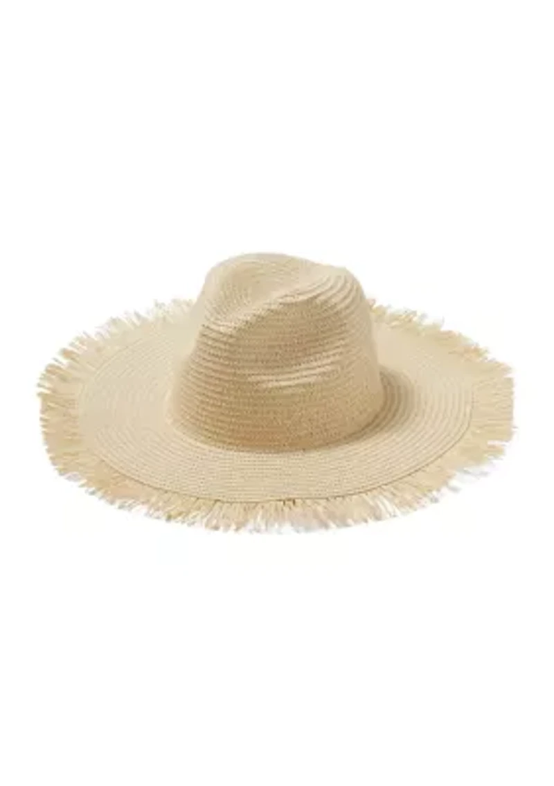 Fray Edge Straw Panama Hat