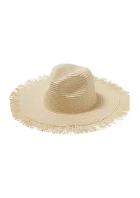 Fray Edge Straw Panama Hat