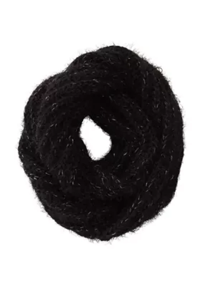 Women's Eyelash Lurex Infinity Scarf