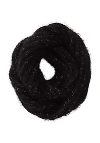 Women's Eyelash Lurex Infinity Scarf