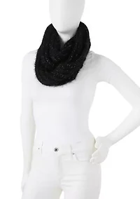 Women's Eyelash Lurex Infinity Scarf