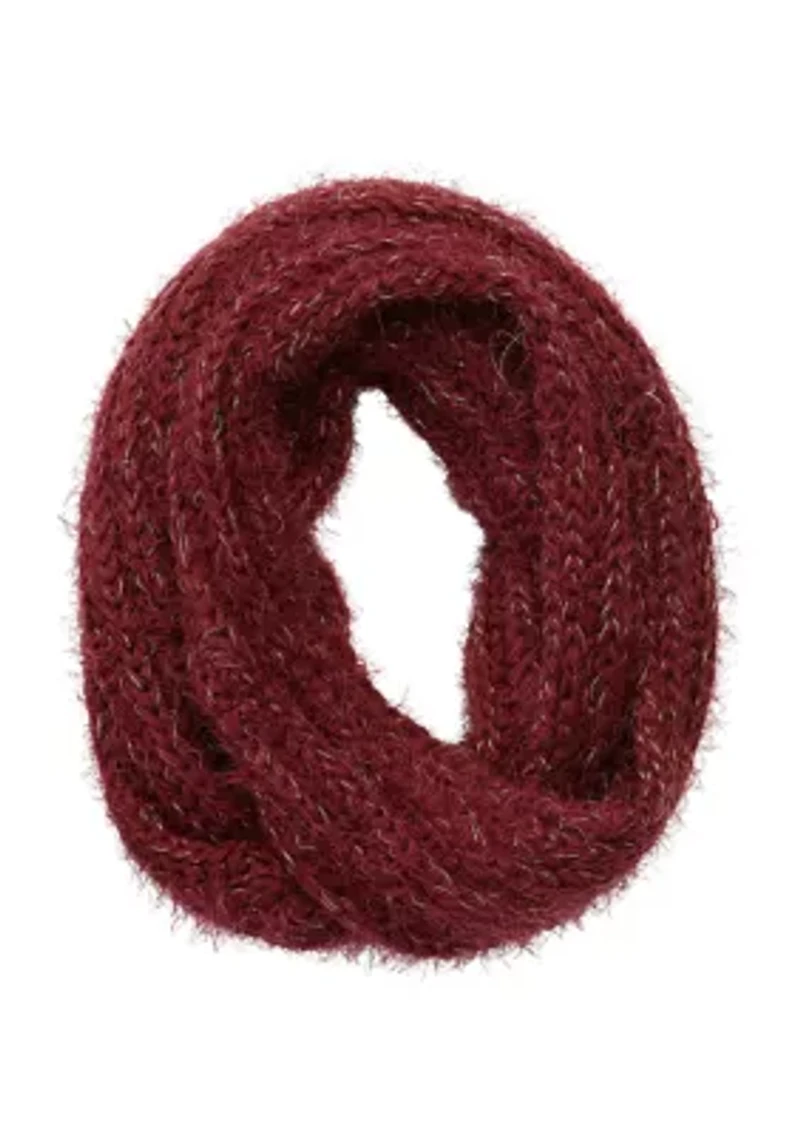 Women's Eyelash Lurex Infinity Scarf